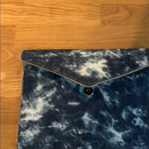 Rebecca Minkoff Tie Dye Denim Envelope Clutch - Picture 5 of 8